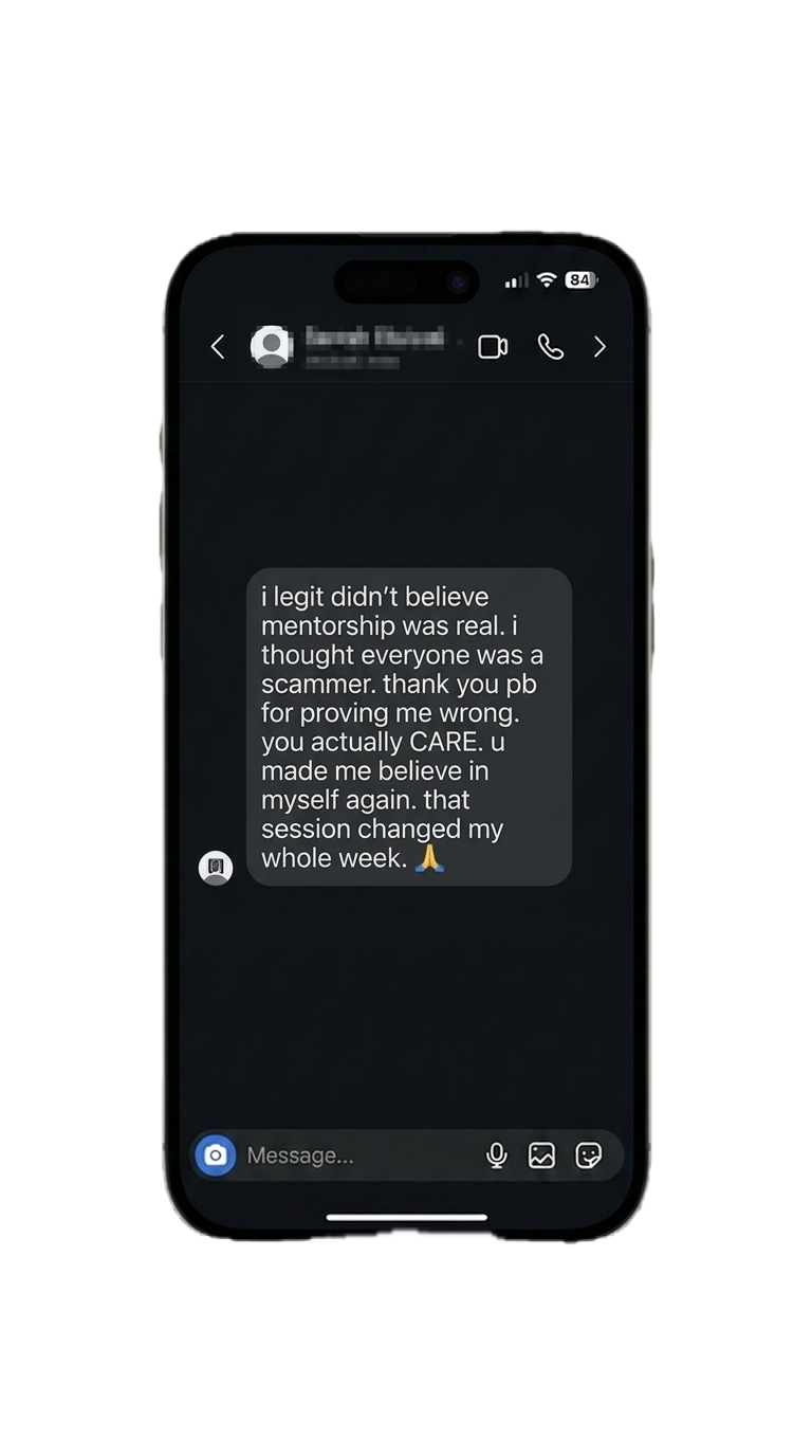 Mentee result — Mindset shift