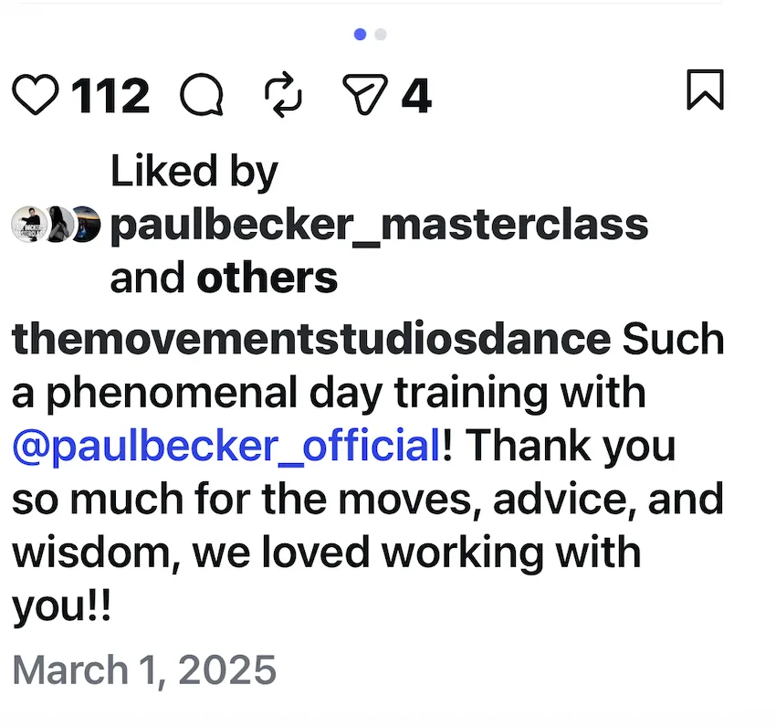 Review from @themovementstudiosdance
